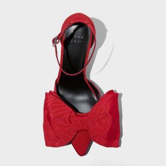 A New Day Wedding Grace Wide Width Heels with Memory Foam In Red 5.5 5.5W 5 Wide - Picture 2 of 3